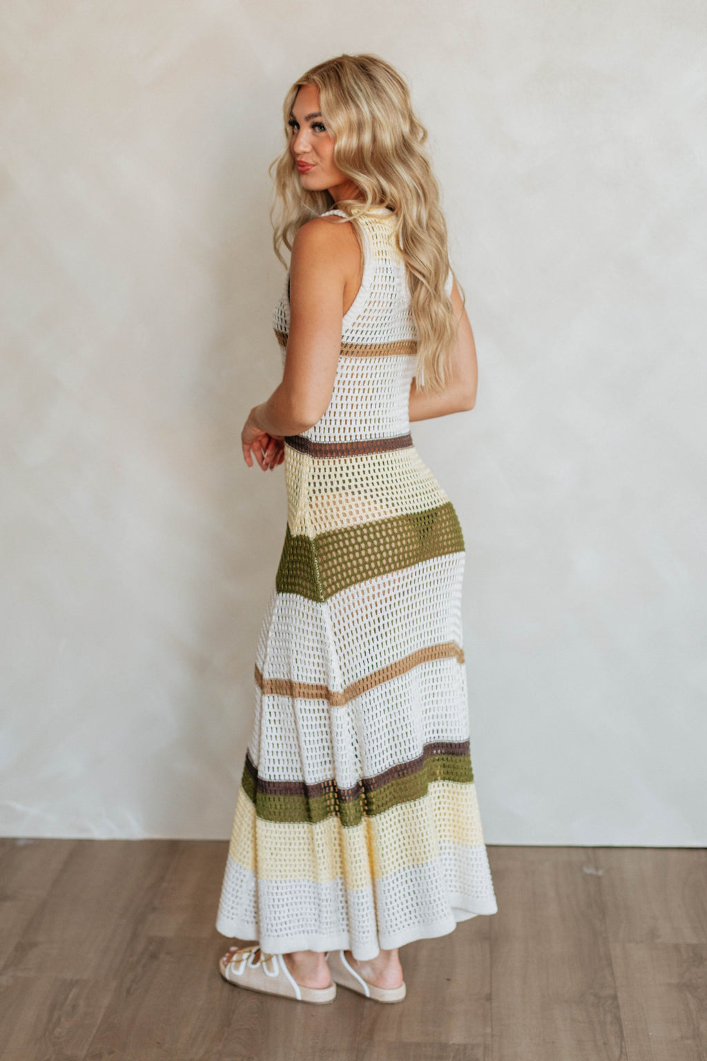 Suni Crochet Striped Dress